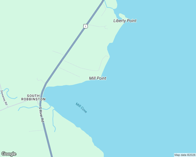 map of restaurants, bars, coffee shops, grocery stores, and more near Robbins Road in Robbinston