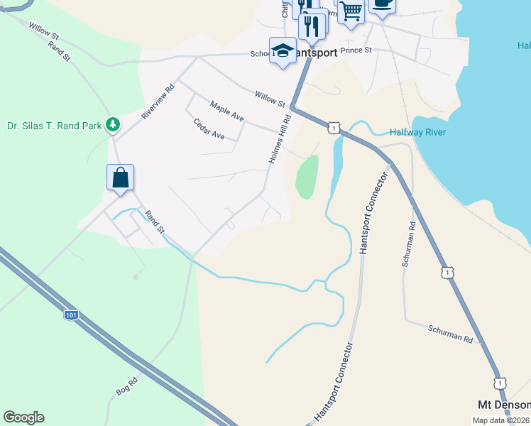 map of restaurants, bars, coffee shops, grocery stores, and more near Mccully Crescent in Hantsport