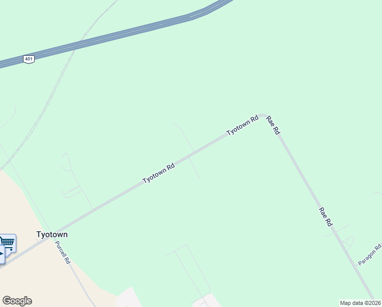 map of restaurants, bars, coffee shops, grocery stores, and more near 18404 Tyotown Road in Cornwall