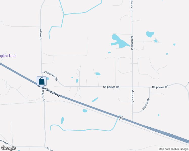 map of restaurants, bars, coffee shops, grocery stores, and more near 2212 Chippewa Road in Medina