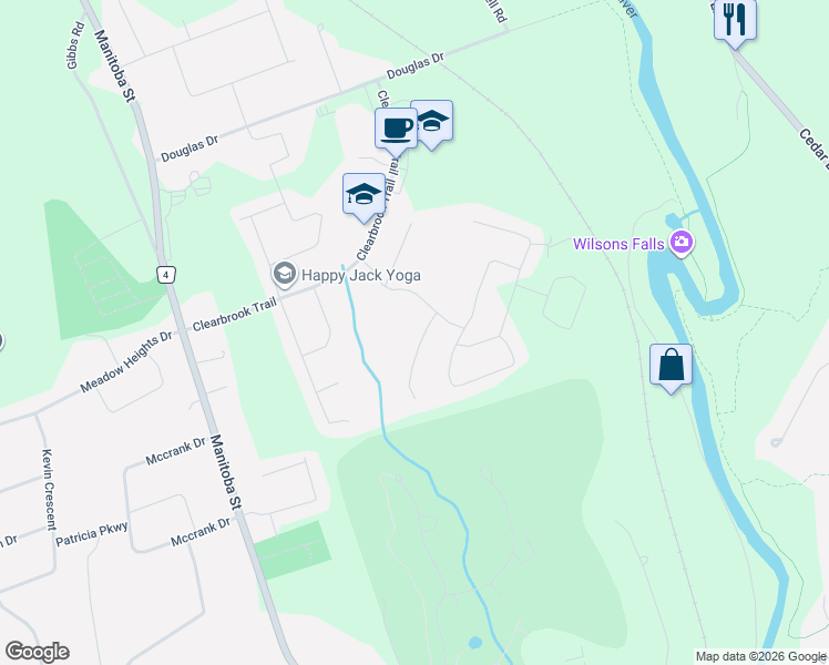 map of restaurants, bars, coffee shops, grocery stores, and more near 18 Pheasant Run in Bracebridge