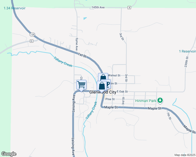 map of restaurants, bars, coffee shops, grocery stores, and more near 190 West Walnut Street in Glenwood City