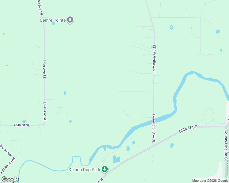 map of restaurants, bars, coffee shops, grocery stores, and more near 6255 Farmington Avenue Southeast in Delano