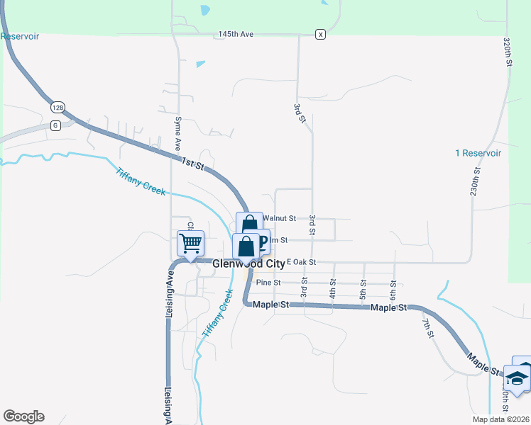 map of restaurants, bars, coffee shops, grocery stores, and more near 718 2nd Street in Glenwood City