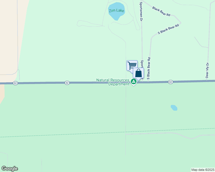 map of restaurants, bars, coffee shops, grocery stores, and more near 4500-4998 Highway 32 in Alpena