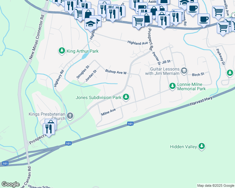 map of restaurants, bars, coffee shops, grocery stores, and more near 5687 Prospect Road in Kings County