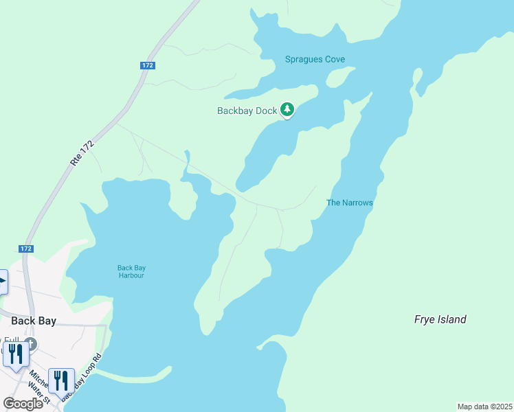 map of restaurants, bars, coffee shops, grocery stores, and more near 15 Leavitt Head Cemetery Road in Back Bay