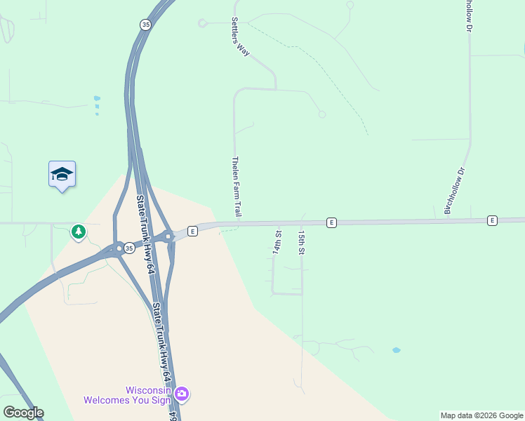 map of restaurants, bars, coffee shops, grocery stores, and more near 136 County Road E in Houlton