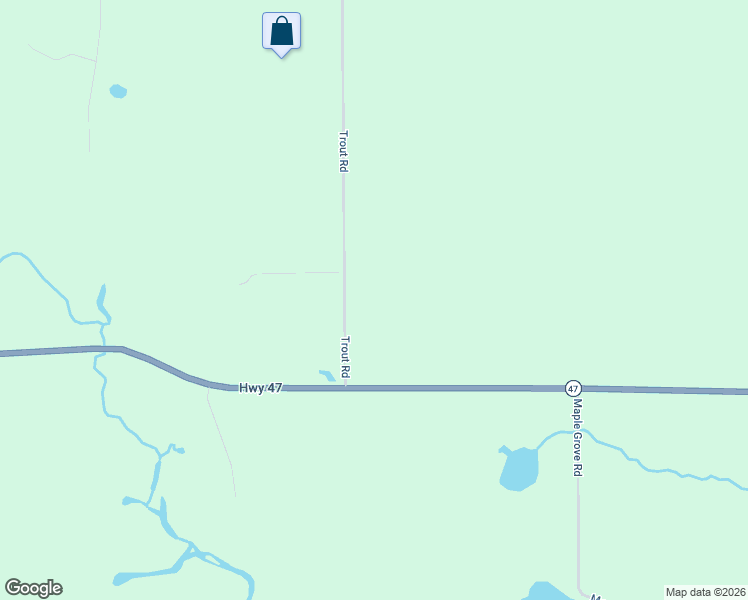 map of restaurants, bars, coffee shops, grocery stores, and more near N997 Trout Road in Antigo