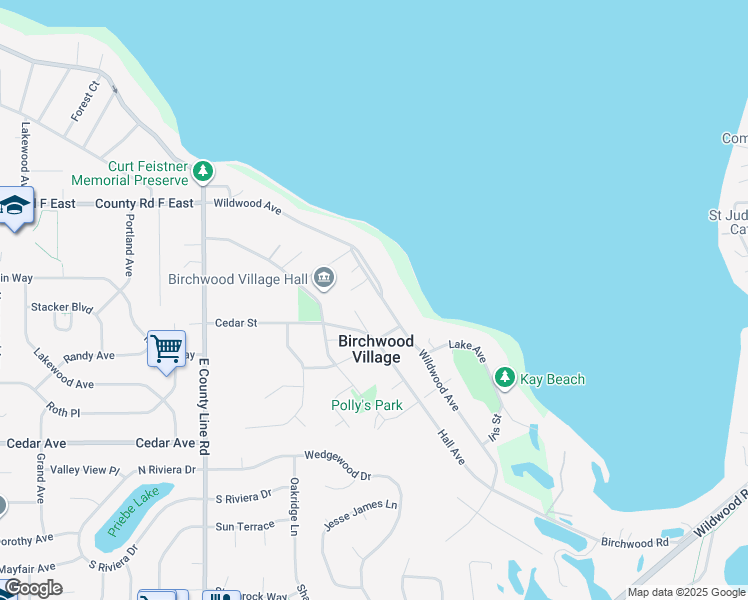 map of restaurants, bars, coffee shops, grocery stores, and more near 310 Wildwood Avenue in White Bear Lake