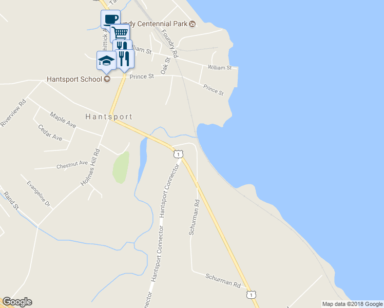 map of restaurants, bars, coffee shops, grocery stores, and more near 32 Schurman Road in Falmouth