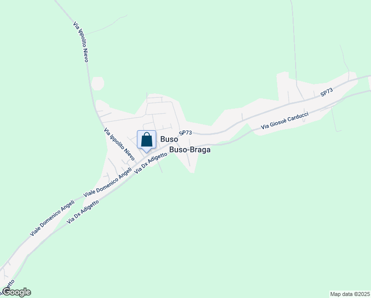 map of restaurants, bars, coffee shops, grocery stores, and more near 2539 Via Giosuè Carducci in Rovigo
