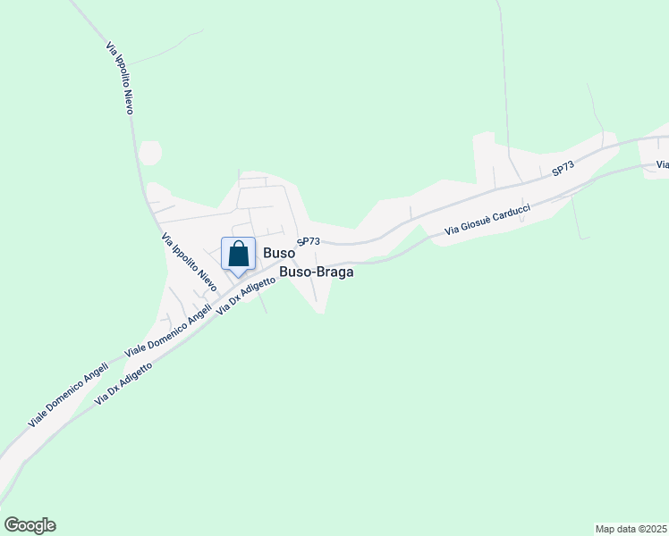map of restaurants, bars, coffee shops, grocery stores, and more near 2539 Via Giosuè Carducci in Buso-braga