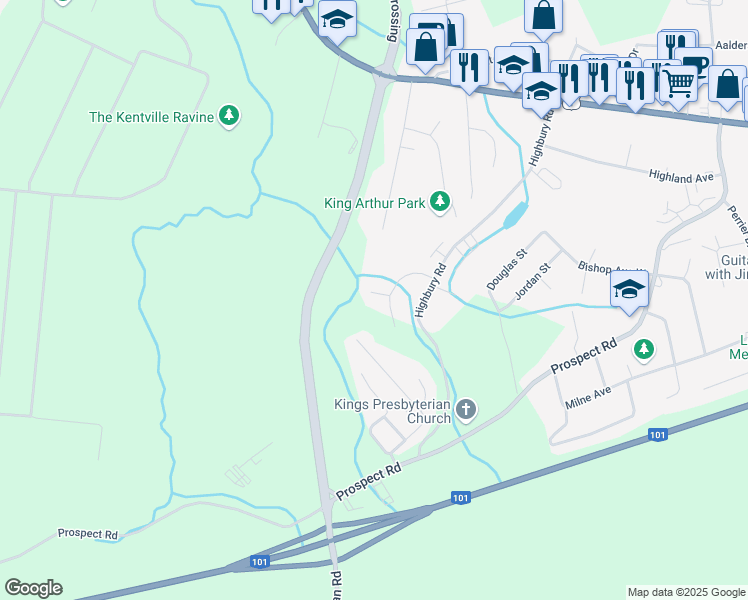 map of restaurants, bars, coffee shops, grocery stores, and more near 15 Jenifer Crescent in New Minas