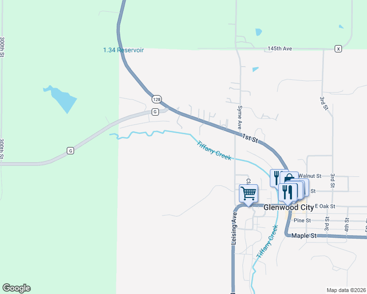 map of restaurants, bars, coffee shops, grocery stores, and more near in Glenwood City