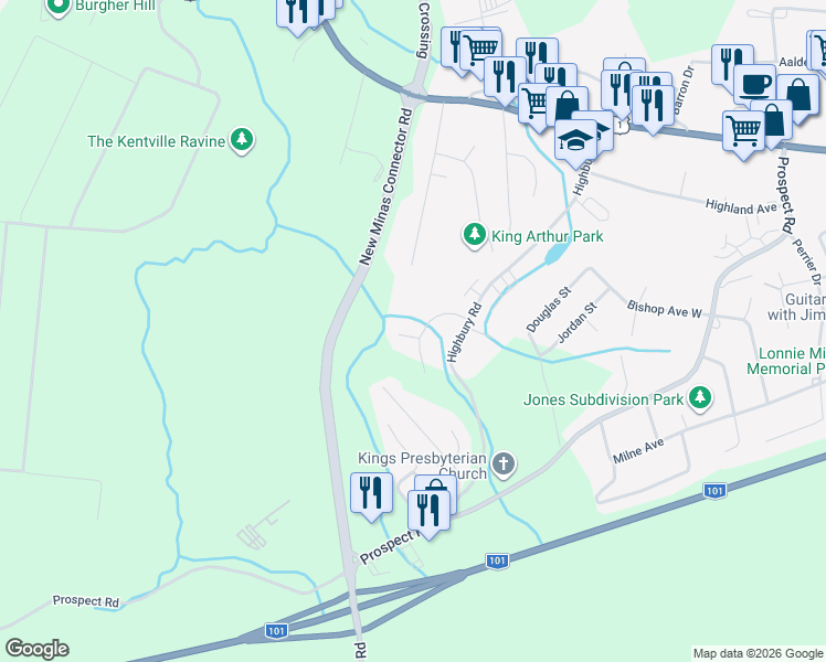 map of restaurants, bars, coffee shops, grocery stores, and more near 4 Jenifer Crescent in New Minas