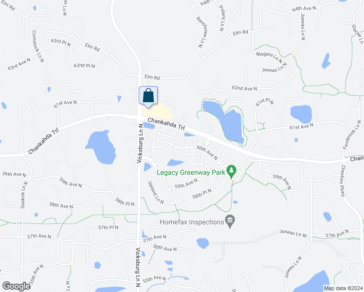 map of restaurants, bars, coffee shops, grocery stores, and more near 15592 60th Avenue North in Plymouth