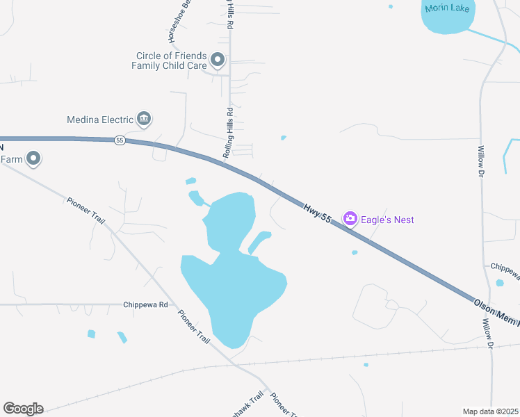 map of restaurants, bars, coffee shops, grocery stores, and more near 4625 Wichita Trail in Medina