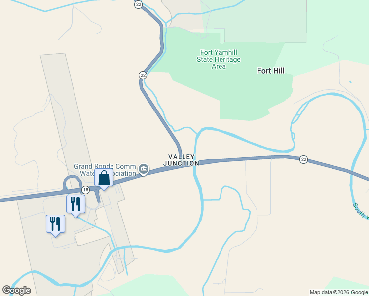 map of restaurants, bars, coffee shops, grocery stores, and more near 8840 Hebo Road in Grand Ronde