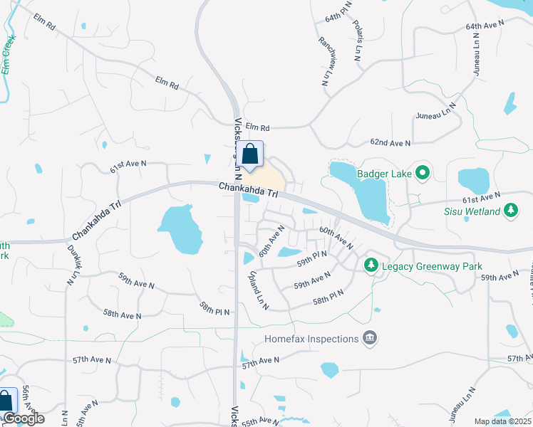 map of restaurants, bars, coffee shops, grocery stores, and more near 15708 60th Avenue North in Plymouth
