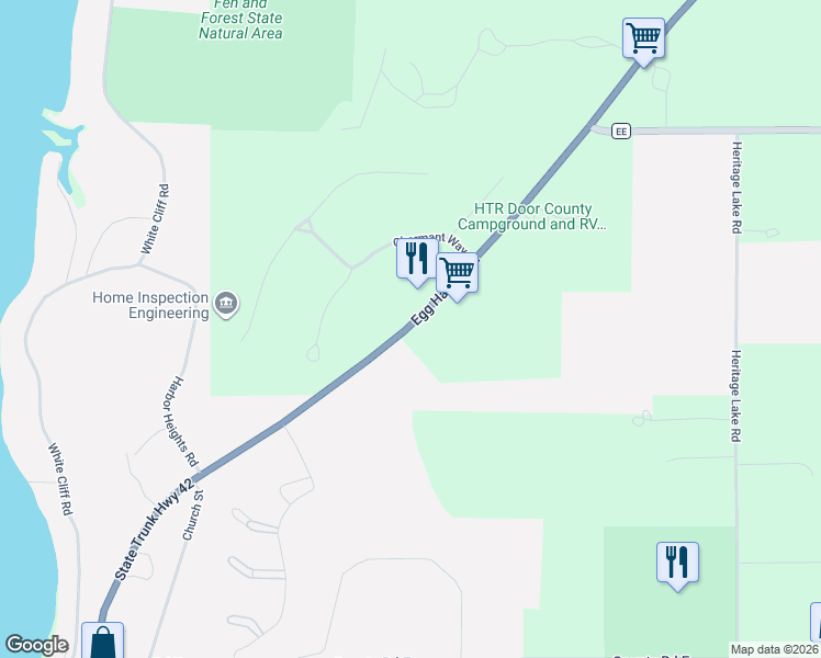 map of restaurants, bars, coffee shops, grocery stores, and more near 8100 Egg Harbor Road in Egg Harbor