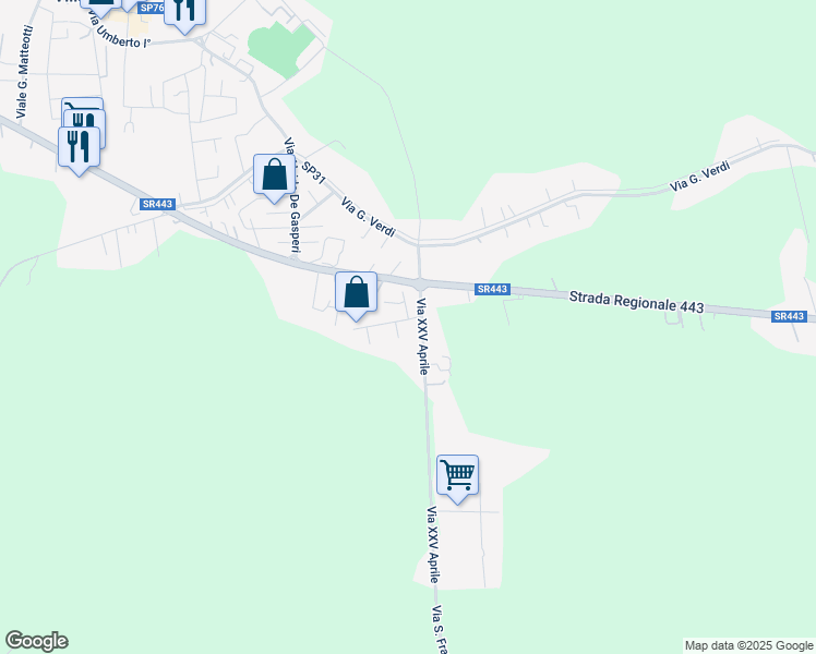 map of restaurants, bars, coffee shops, grocery stores, and more near 7 Via dell'Artigianato in Villadose
