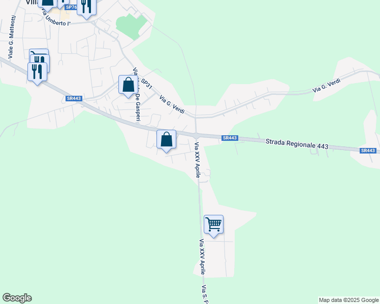 map of restaurants, bars, coffee shops, grocery stores, and more near 7 Via dell'Artigianato in Villadose