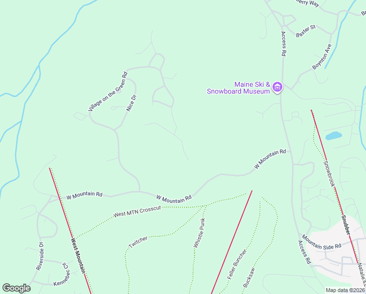 map of restaurants, bars, coffee shops, grocery stores, and more near Niblick Way in Carrabassett Valley