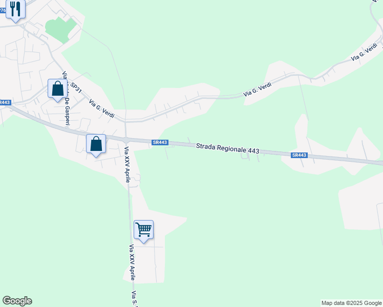 map of restaurants, bars, coffee shops, grocery stores, and more near 98 Via Zona Industriale in Villadose