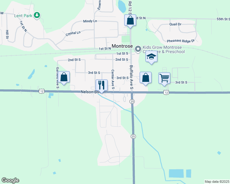 map of restaurants, bars, coffee shops, grocery stores, and more near in Montrose