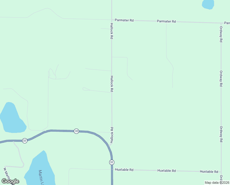 map of restaurants, bars, coffee shops, grocery stores, and more near 2505 Hallock Road in Gaylord