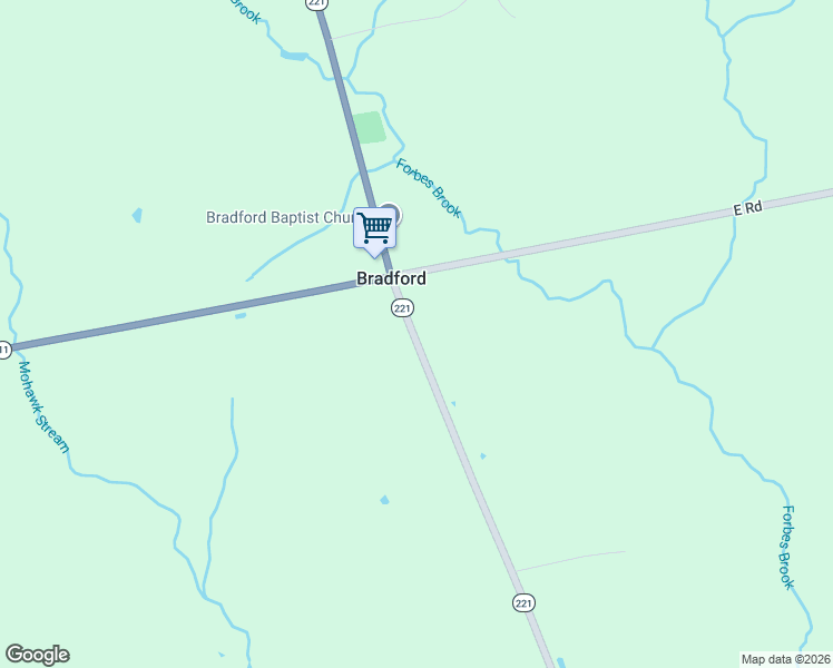 map of restaurants, bars, coffee shops, grocery stores, and more near 417 Main Road in Bradford