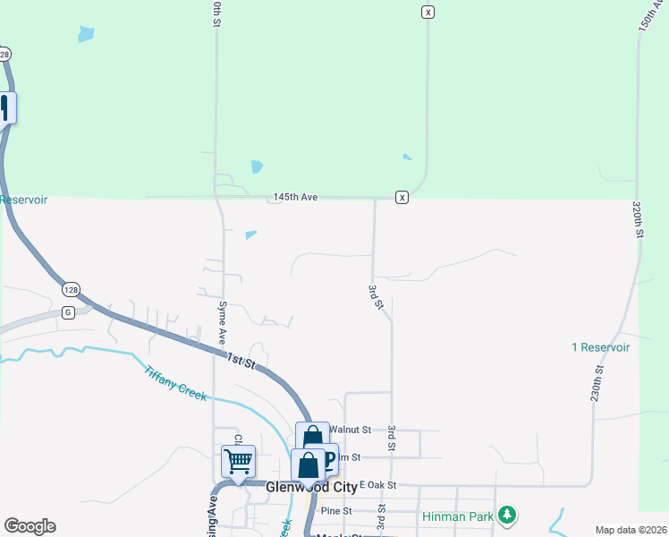 map of restaurants, bars, coffee shops, grocery stores, and more near 228 Blue Sky Drive in Glenwood City