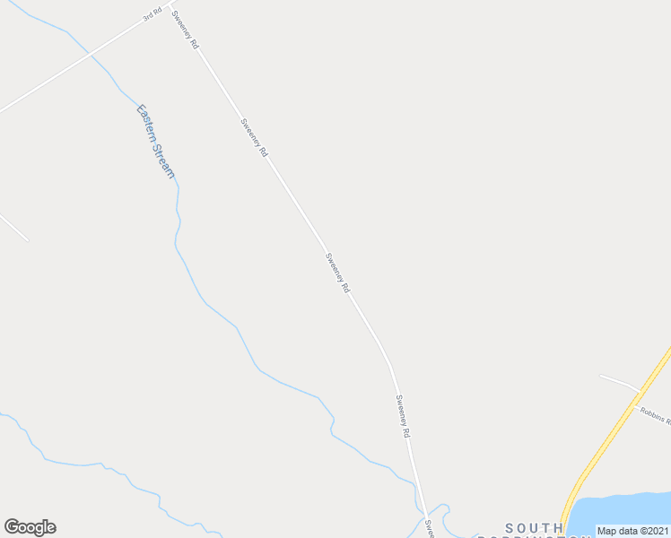 map of restaurants, bars, coffee shops, grocery stores, and more near Sweeney Road in Robbinston