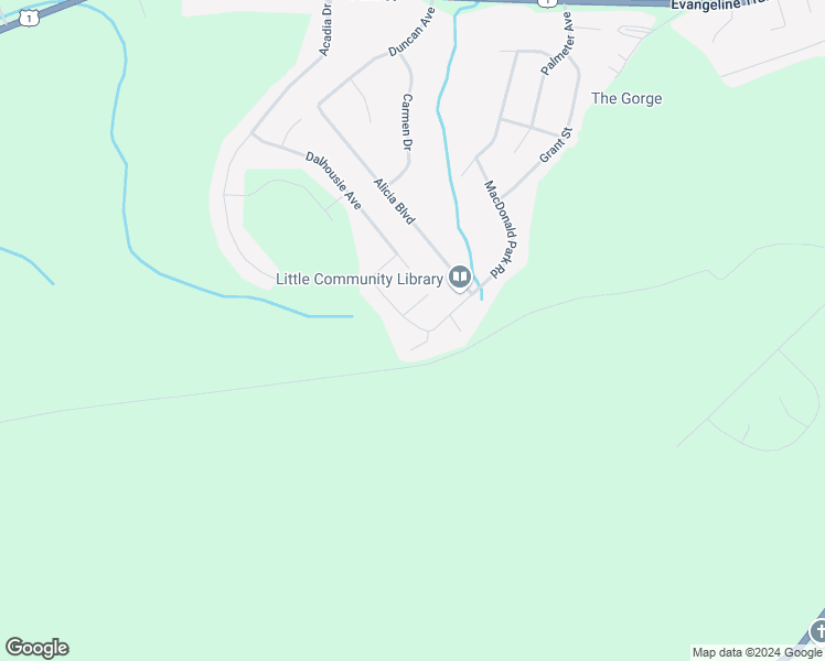 map of restaurants, bars, coffee shops, grocery stores, and more near 70 Macdonald Park Road in Kentville