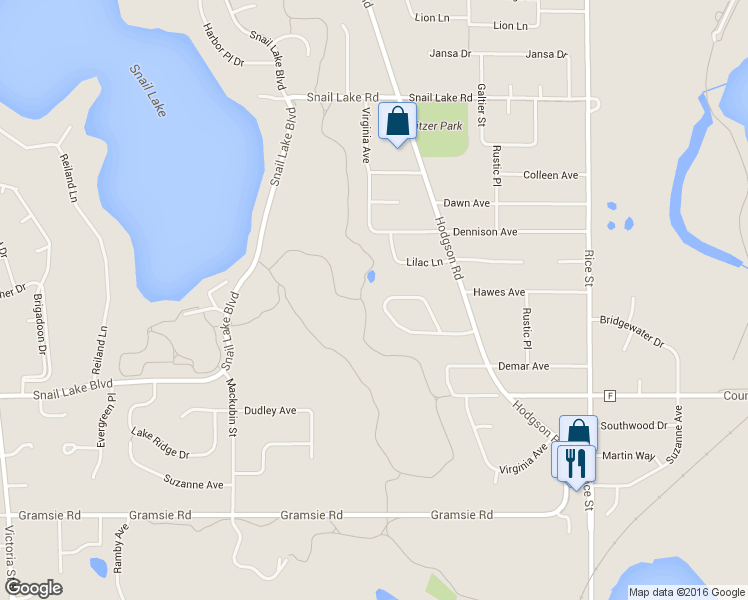 map of restaurants, bars, coffee shops, grocery stores, and more near 322 Floral Drive West in Saint Paul