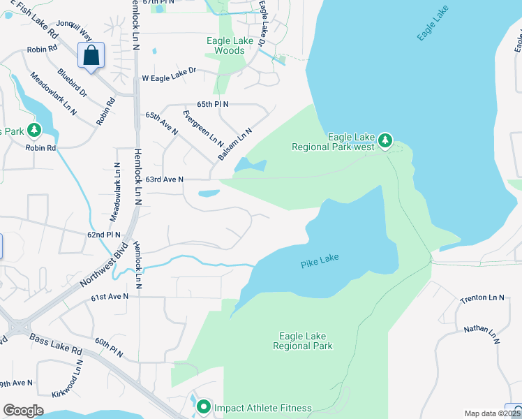 map of restaurants, bars, coffee shops, grocery stores, and more near 11431 Red Fox Drive North in Maple Grove
