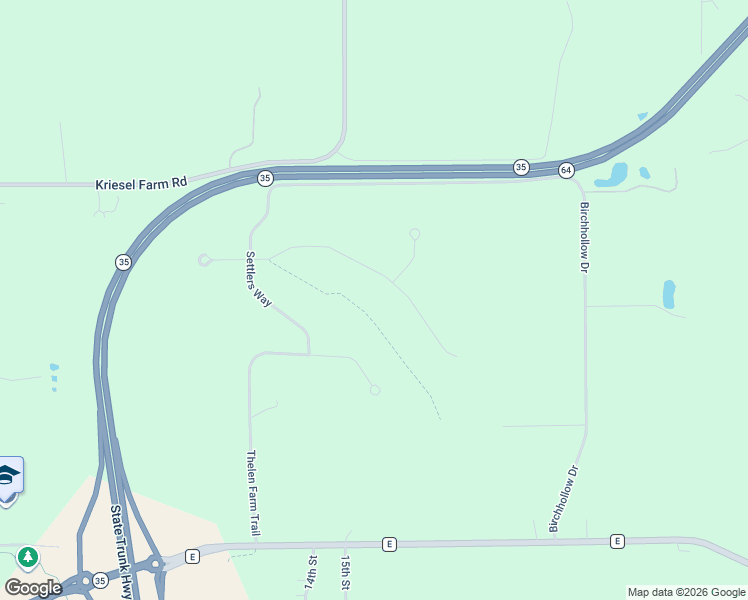 map of restaurants, bars, coffee shops, grocery stores, and more near 1420-1424 Thelen Farm Trail in Houlton