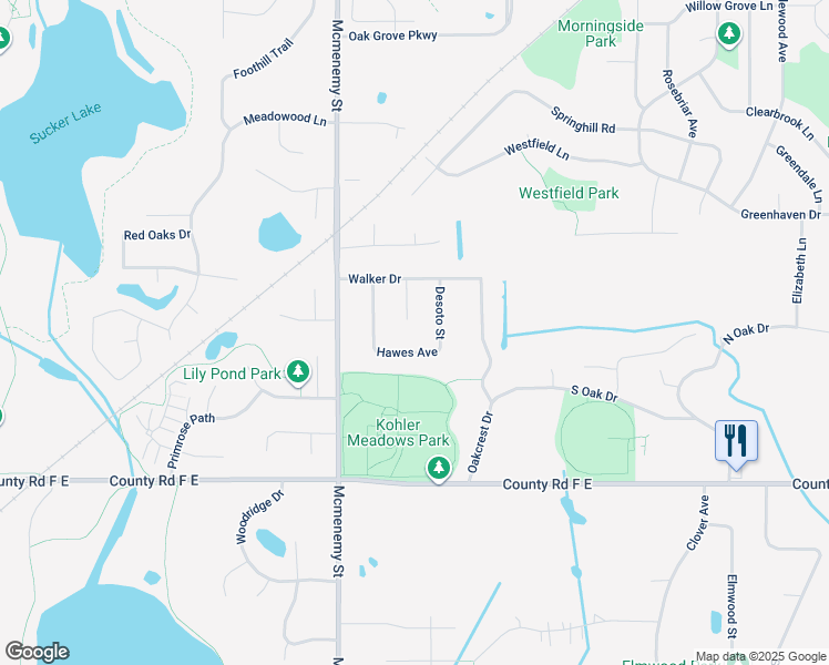 map of restaurants, bars, coffee shops, grocery stores, and more near 4218 Clark Circle in Vadnais Heights