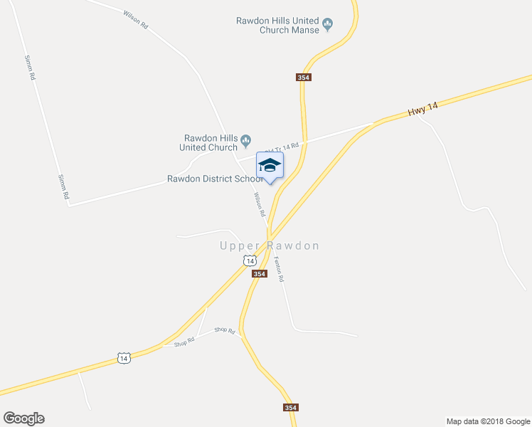 map of restaurants, bars, coffee shops, grocery stores, and more near 18 Wilson Road in Upper Rawdon
