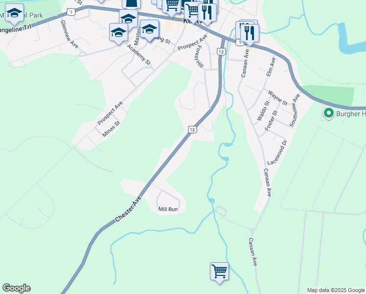 map of restaurants, bars, coffee shops, grocery stores, and more near 180 Chester Avenue in Kentville
