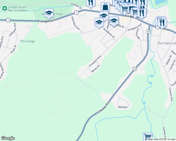 map of restaurants, bars, coffee shops, grocery stores, and more near 3 Inglewood Avenue in Kentville