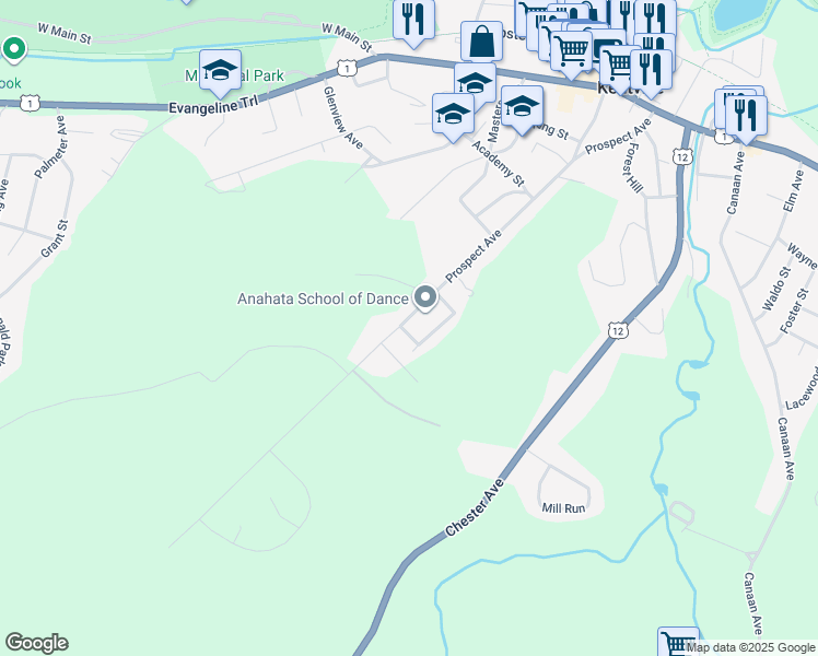 map of restaurants, bars, coffee shops, grocery stores, and more near 2 Inglewood Avenue in Kentville