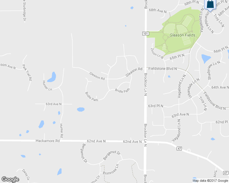 map of restaurants, bars, coffee shops, grocery stores, and more near 19259 Bridle Path in Corcoran
