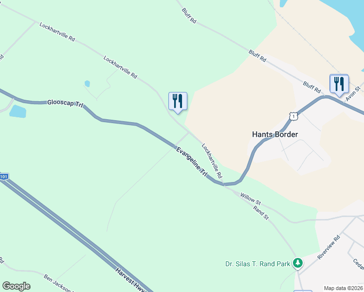 map of restaurants, bars, coffee shops, grocery stores, and more near 13691 Nova Scotia Trunk 1 in Kings, Subd. D