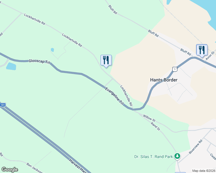 map of restaurants, bars, coffee shops, grocery stores, and more near 13691 Nova Scotia Trunk 1 in Kings, Subd. D