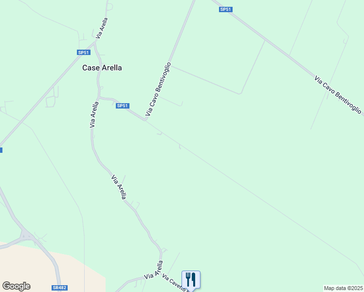 map of restaurants, bars, coffee shops, grocery stores, and more near 660 Strada Provinciale 51 in Provincia di Rovigo