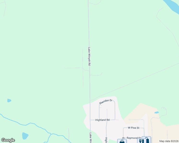 map of restaurants, bars, coffee shops, grocery stores, and more near 1192 Lake Winyah Road in Alpena