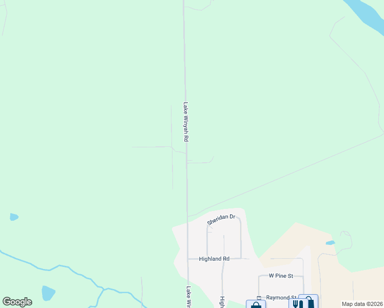 map of restaurants, bars, coffee shops, grocery stores, and more near 1192 Lake Winyah Road in Alpena