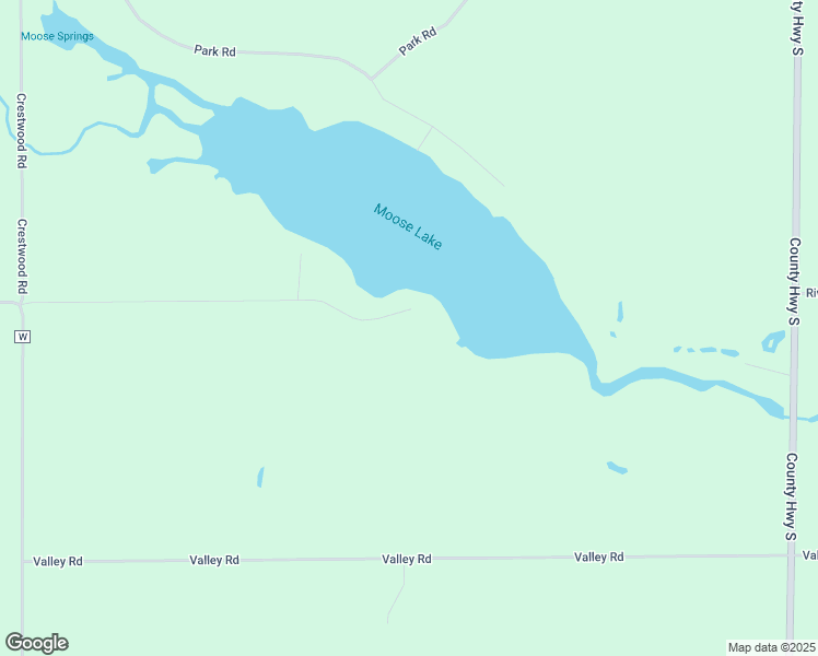 map of restaurants, bars, coffee shops, grocery stores, and more near W8013 Moose Lake Road in Antigo